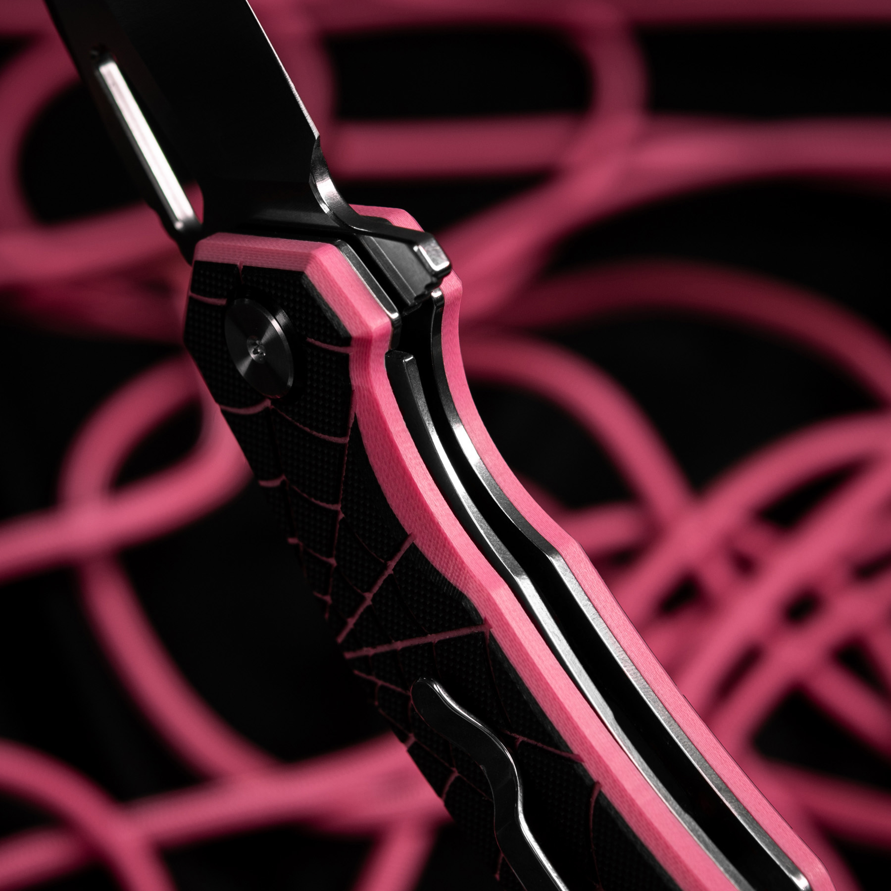 M-Tac ніж складний Type 12 Spider Web Black/Pink/Steel купити за
